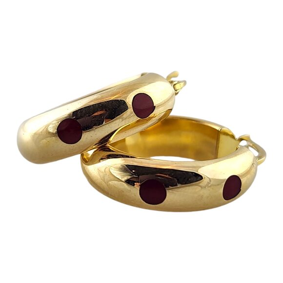 14K Yellow Gold Hoop Earrings #15869 - Picture 2 of 9